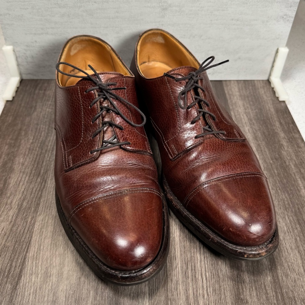 PEAL & CO. England BROOKS BROTHERS Mens 10.5 Leather Shoes Brown